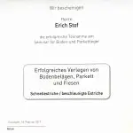 Boden- und Parkettleger Zertifikat